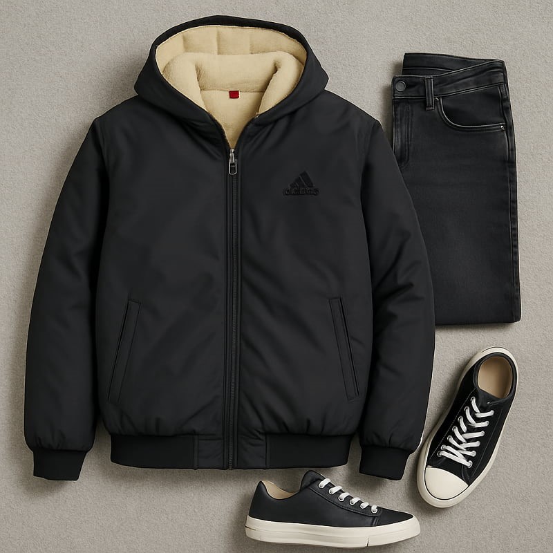 کاپشن مردانه داخل تمام خز مدل Adidas