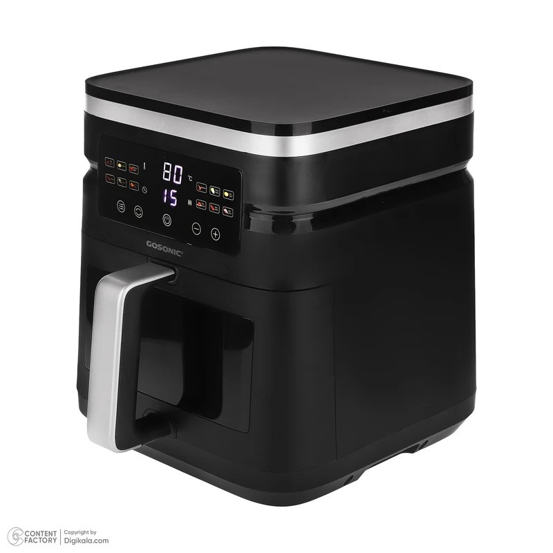 سرخ کن بدون روغن گوسونیک 7 لیتری صفحه لمسی دوالمنت مدل 837 سبد سرامیکی