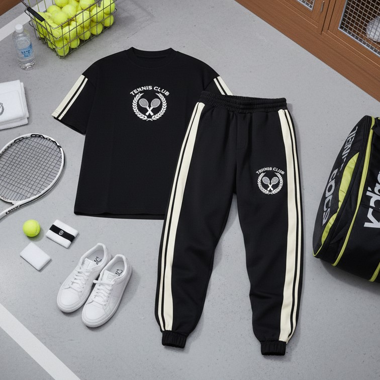 ست تیشرت و شلوار مردانه بنگال کش مدل Atrin