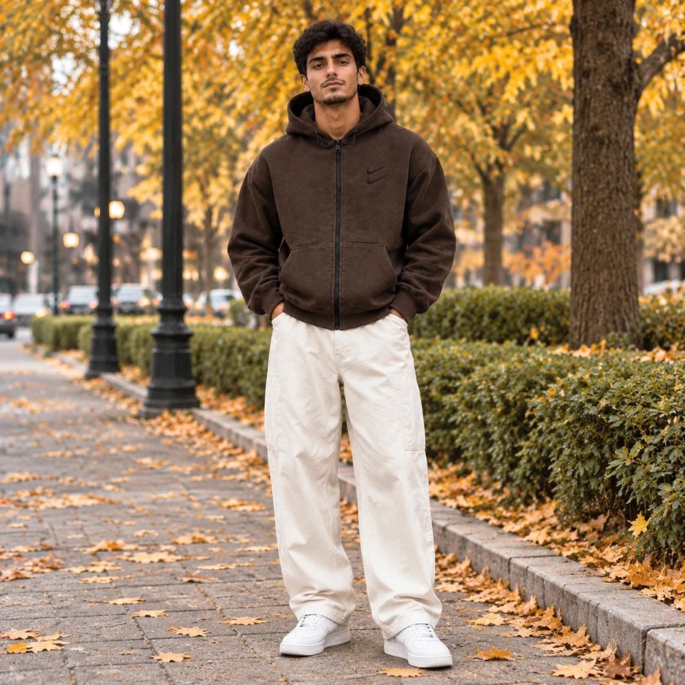 سوئیشرت دورس کلاهدار مردانه نایکی مدل Double Nike ( در 4 رنگبندی )
