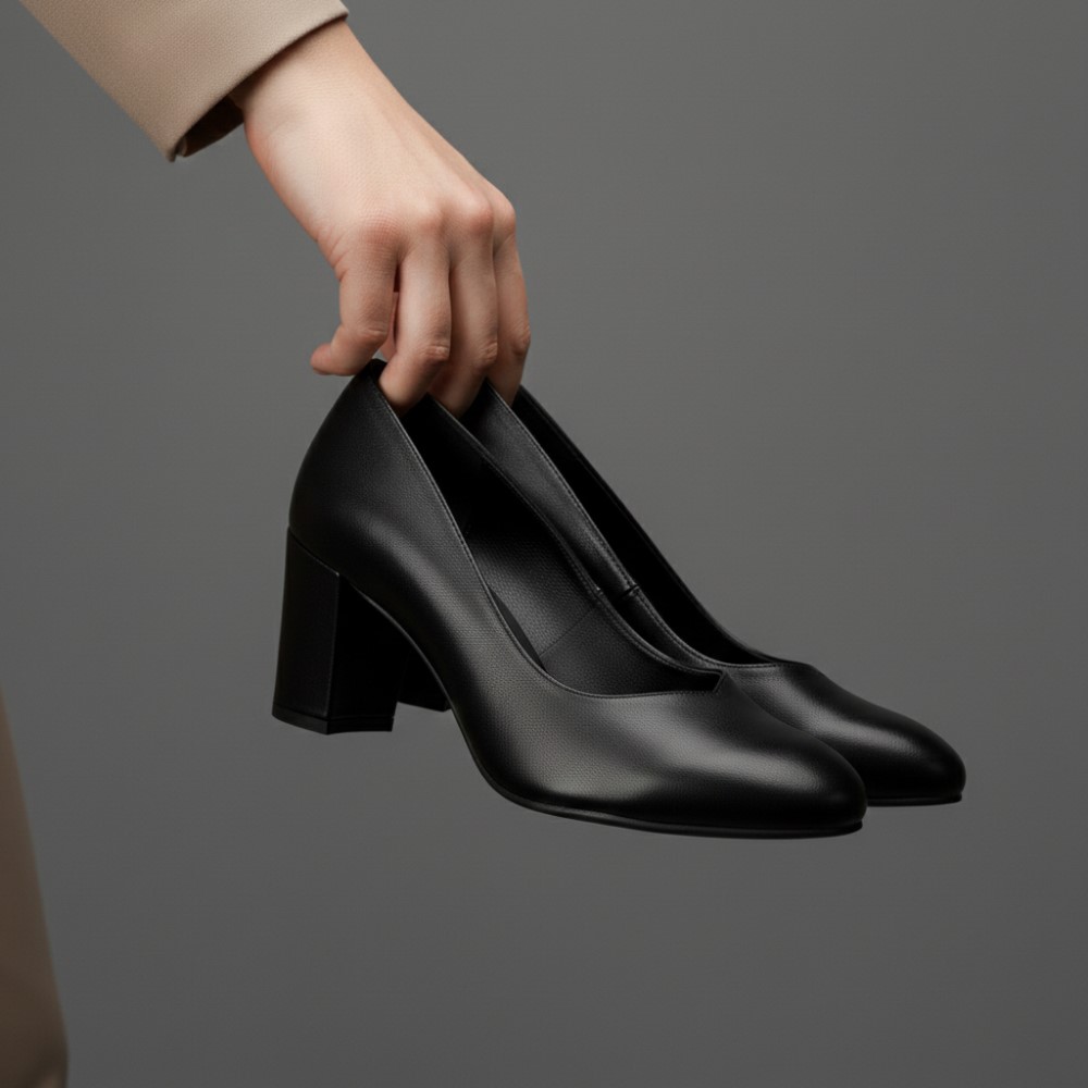 کفش مجلسی زنانه پاشنه 7 سانتی مدل روژان (2 رنگبندی)