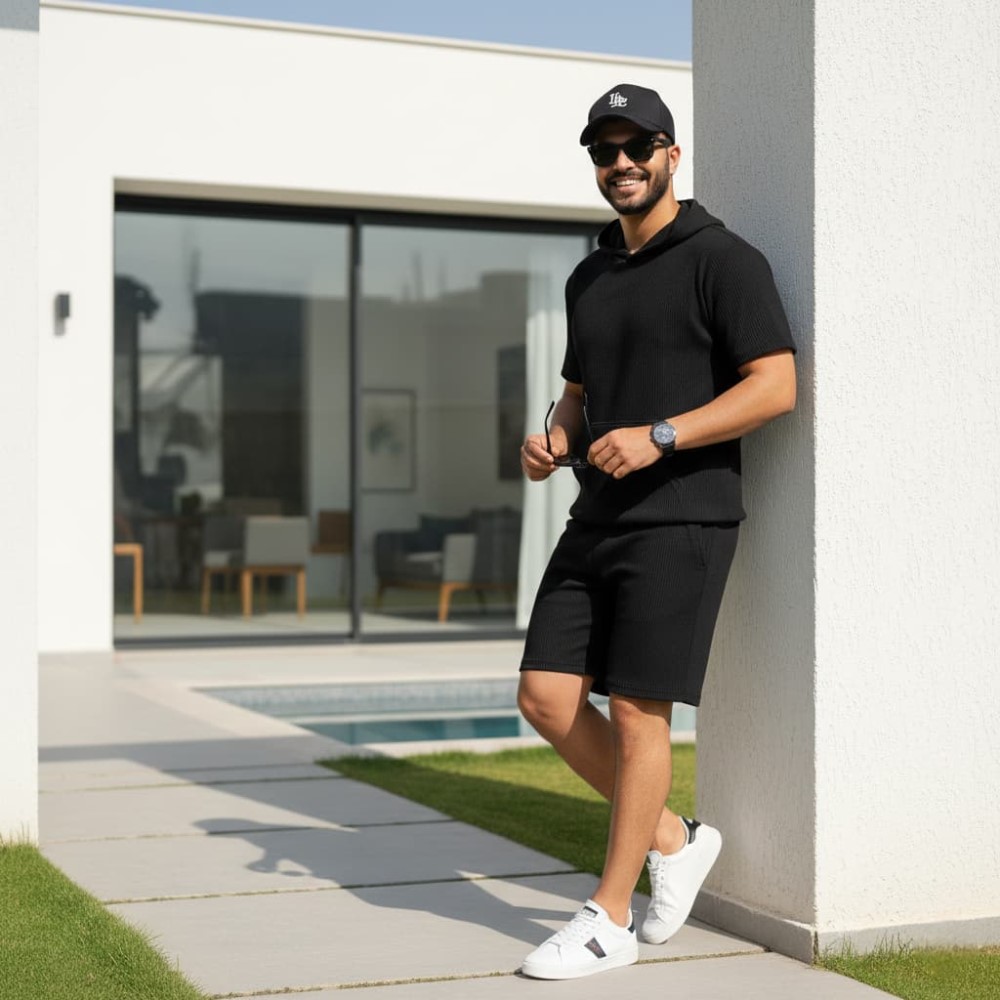 ست هودی و شلوارک مراکشی مردانه Morocco (در 2 رنگبندی)